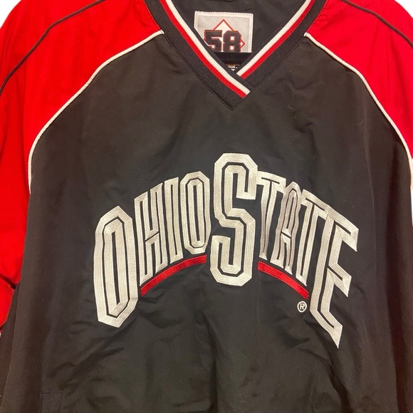 Ohio State Buckeyes Jacket Pullover Mens XL NCAA Football Lined 58 Sports Y2K - Picture 2 of 12